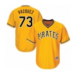 Men's Majestic Pittsburgh Pirates #73 Felipe Vazquez Replica Gold Alternate Cool Base MLB Jersey