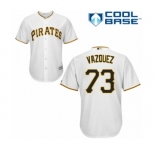 Men's Majestic Pittsburgh Pirates #73 Felipe Vazquez Replica White Home Cool Base MLB Jersey