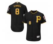 Men's Majestic Pittsburgh Pirates #8 Willie Stargell Black Flexbase Authentic Collection MLB Jersey