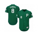 Men's Majestic Pittsburgh Pirates #8 Willie Stargell Green Celtic Flexbase Authentic Collection MLB Jersey