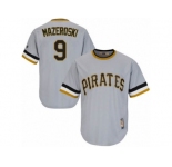 Men's Majestic Pittsburgh Pirates #9 Bill Mazeroski Replica Grey Cooperstown Throwback MLB Jersey