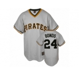 Men's Mitchell and Ness Pittsburgh Pirates #24 Barry Bonds Authentic Grey Throwback MLB Jersey