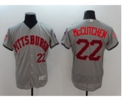 Men's Pittsburgh Pirates #22 Andrew McCutchen Majestic Gray Fashion Stars & Stripes Flex Base Player Jersey