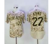 Men's Pittsburgh Pirates #27 Jung Ho Kang Majestic Camo Flexbase Authentic Collection Player Jersey