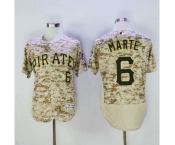 Men's Pittsburgh Pirates #6 Starling Marte Majestic Camo Flexbase Authentic Collection Player Jersey
