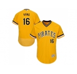 Pittsburgh Pirates #16 Jung-ho Kang Gold Flexbase Authentic Collection Cooperstown Stitched MLB Jersey