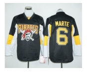 Pittsburgh Pirates #6 Starling Marte Black Long Sleeve Stitched Baseball Jersey