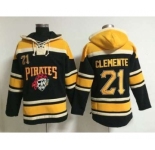 mlb jerseys pittsburgh pirates #21 clemente black[pullover hooded sweatshirt]