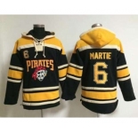 mlb jerseys pittsburgh pirates #6 martie black[pullover hooded sweatshirt]