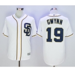 Men San Diego Padres #19 Tony Gwynn White 2016 Official Cool Base Jersey
