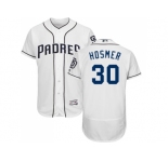 Men San Diego Padres #30 Eric Hosmer White Flexbase Authentic Collection Stitched MLB Jersey