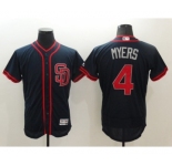 Men San Diego Padres #4 Wil Myers Navy Stars & Stripes 2016 Independence Day Flex Base Jersey
