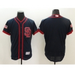 Men San Diego Padres Blank Majestic Navy 2016 Independence Day Stars & Stripes Flex Base Team Jersey