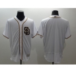 Men San Diego Padres Blank Majestic White Flexbase Authentic Collection Team Jersey