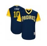 Men's 2017 Little League World Series Padres #10 Hunter Renfroe Froe Navy Jersey