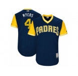 Men's 2017 Little League World Series Padres #4 Wil Meyers Myers Navy Jersey