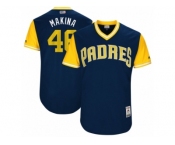 Men's 2017 Little League World Series Padres #46 Jhoulys Chacin Makina Navy Jersey