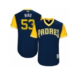 Men's 2017 Little League World Series Padres #53 Christian Friedrich Bird Navy Jersey