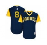 Men's 2017 Little League World Series Padres #8 Erick Aybar EA Navy Jersey