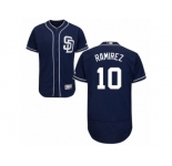 Men's Majestic San Diego Padres #10 Alexei Ramirez Navy Blue Flexbase Authentic Collection MLB Jersey