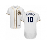 Men's Majestic San Diego Padres #10 Alexei Ramirez White Flexbase Authentic Collection MLB Jersey