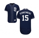 Men's Majestic San Diego Padres #15 Cory Spangenberg Navy Blue Alternate Flexbase Authentic Collection MLB Jersey