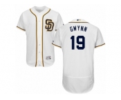 Men's Majestic San Diego Padres #19 Tony Gwynn White Flexbase Authentic Collection MLB Jersey