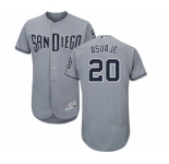 Men's Majestic San Diego Padres #20 Carlos Asuaje Authentic Grey Road Cool Base MLB Jersey