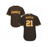 Men's Majestic San Diego Padres #21 Brandon Morrow Authentic Brown Alternate Cool Base MLB Jersey