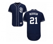 Men's Majestic San Diego Padres #21 Brandon Morrow Navy Blue Flexbase Authentic Collection MLB Jersey