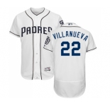 Men's Majestic San Diego Padres #22 Christian Villanueva White Home Flex Base Authentic Collection MLB Jersey