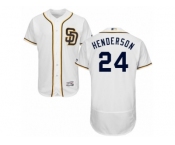 Men's Majestic San Diego Padres #24 Rickey Henderson White Flexbase Authentic Collection MLB Jersey