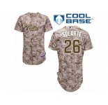 Men's Majestic San Diego Padres #26 Yangervis Solarte Replica Camo Alternate 2 Cool Base MLB Jersey