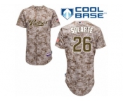 Men's Majestic San Diego Padres #26 Yangervis Solarte Replica Camo Alternate 2 Cool Base MLB Jersey