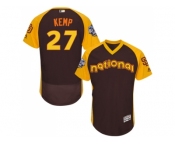 Men's Majestic San Diego Padres #27 Matt Kemp Brown 2016 All-Star National League BP Authentic Collection Flex Base MLB Jersey