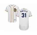 Men's Majestic San Diego Padres #31 Dave Winfield White Flexbase Authentic Collection MLB Jersey