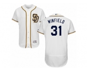 Men's Majestic San Diego Padres #31 Dave Winfield White Flexbase Authentic Collection MLB Jersey