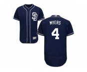 Men's Majestic San Diego Padres #4 Wil Myers Navy Blue Flexbase Authentic Collection MLB Jersey