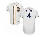 Men's Majestic San Diego Padres #4 Wil Myers White Flexbase Authentic Collection MLB Jersey
