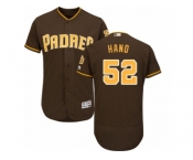 Men's Majestic San Diego Padres #52 Brad Hand Brown Flexbase Authentic Collection MLB Jersey