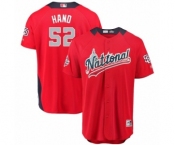 Men's Majestic San Diego Padres #52 Brad Hand Game Red National League 2018 MLB All-Star MLB Jersey