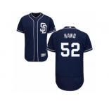 Men's Majestic San Diego Padres #52 Brad Hand Navy Blue Flexbase Authentic Collection MLB Jersey