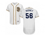 Men's Majestic San Diego Padres #56 Fernando Rodney White Flexbase Authentic Collection MLB Jersey