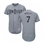 Men's Majestic San Diego Padres #7 Manuel Margot Authentic Grey Road Cool Base MLB Jersey