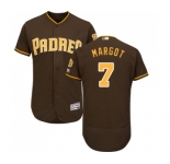 Men's Majestic San Diego Padres #7 Manuel Margot Brown Alternate Flex Base Authentic Collection MLB Jersey