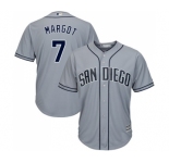 Men's Majestic San Diego Padres #7 Manuel Margot Replica Grey Road Cool Base MLB Jersey