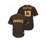 Men's Padres #13 Manny Machado Majestic Official Cool Base Jersey
