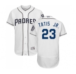Men's San Diego Padres #23 Fernando Tatis Jr. White Home Flex Base Authentic Collection Baseball Jersey