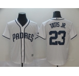 Men's San Diego Padres #23 Tatis JR. Replica White Home Cool Base MLB Jersey