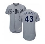 Men's San Diego Padres #43 Garrett Richards Authentic Grey Road Cool Base Baseball Jersey
